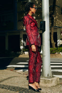 Pantalon Jacquard rojo