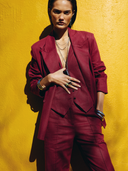 Blazer lino Ultim burgundy