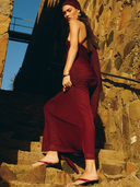 Vestido Letonia burgundy