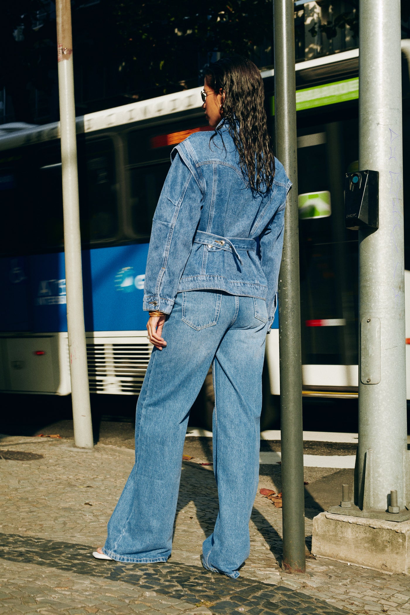 Jeans Wide Leg Clever celeste