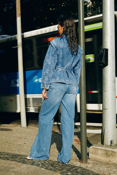 Jeans Wide Leg Clever celeste