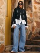 Jeans Strass Strey azul