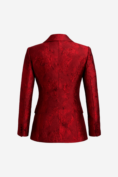 Blazer Jacquard rojo