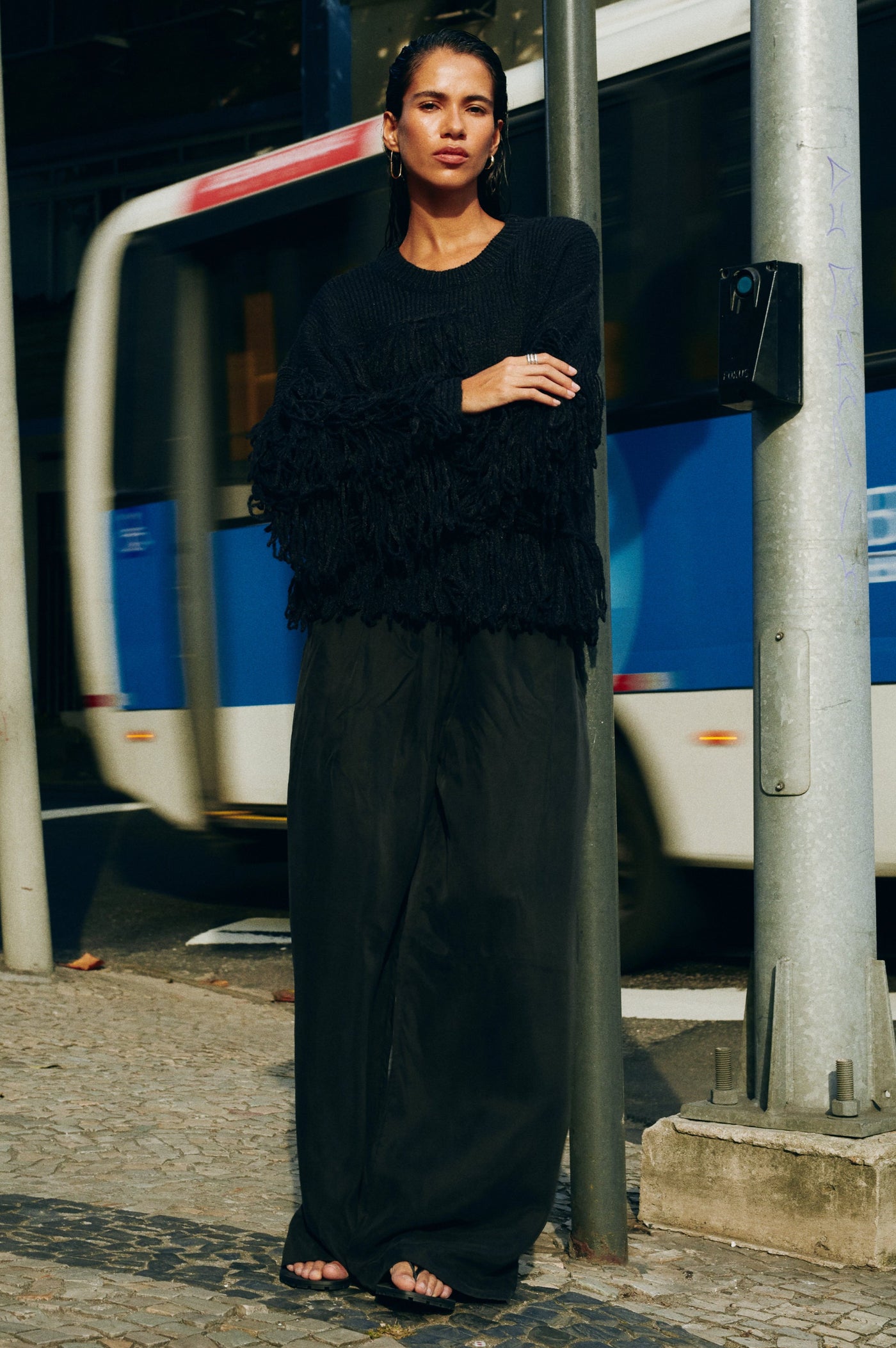Pantalon Cupro Rossen negro