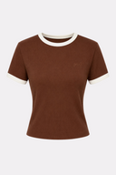 Polera baby tee cafe
