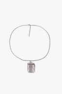 Collar caja colgante plata