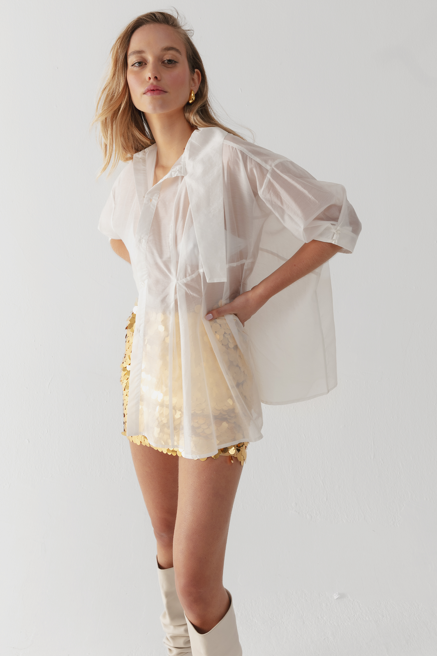 Camisa gasa natural