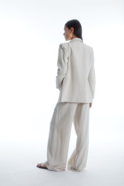 Blazer rayas beige