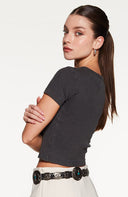 Polera Flowy gris