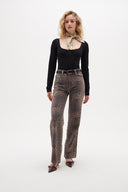 Pantalon Leopard marron