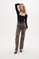 Pantalon Leopard marron