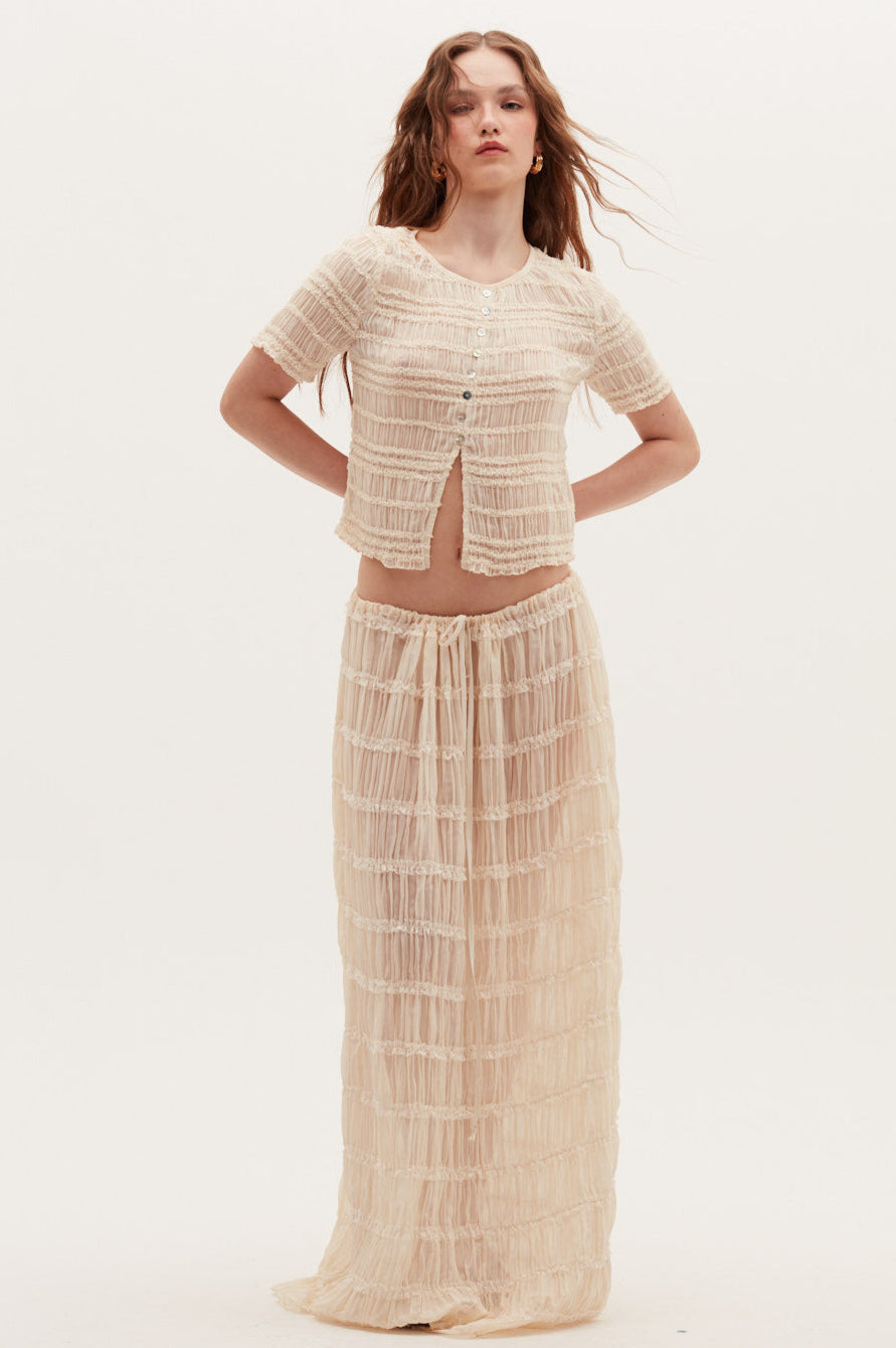 Falda Samtis beige