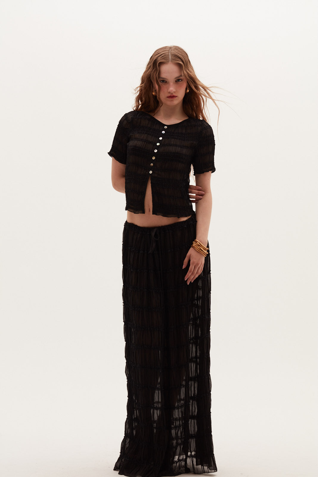 Falda Samtis negro