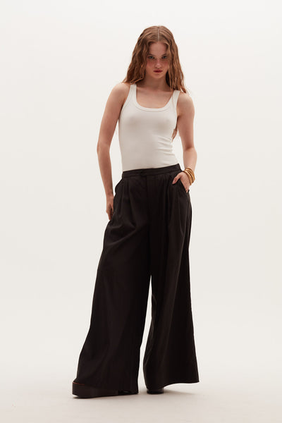 Pantalon Lin negro