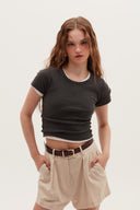 Polera Flowy gris