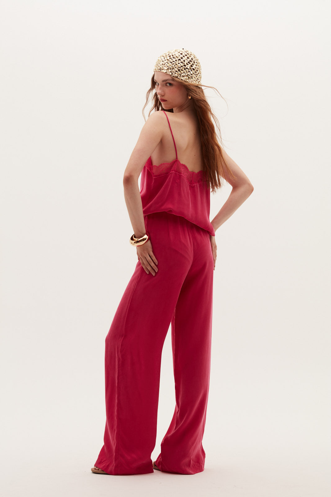 Top Cupro Ronnie fucsia