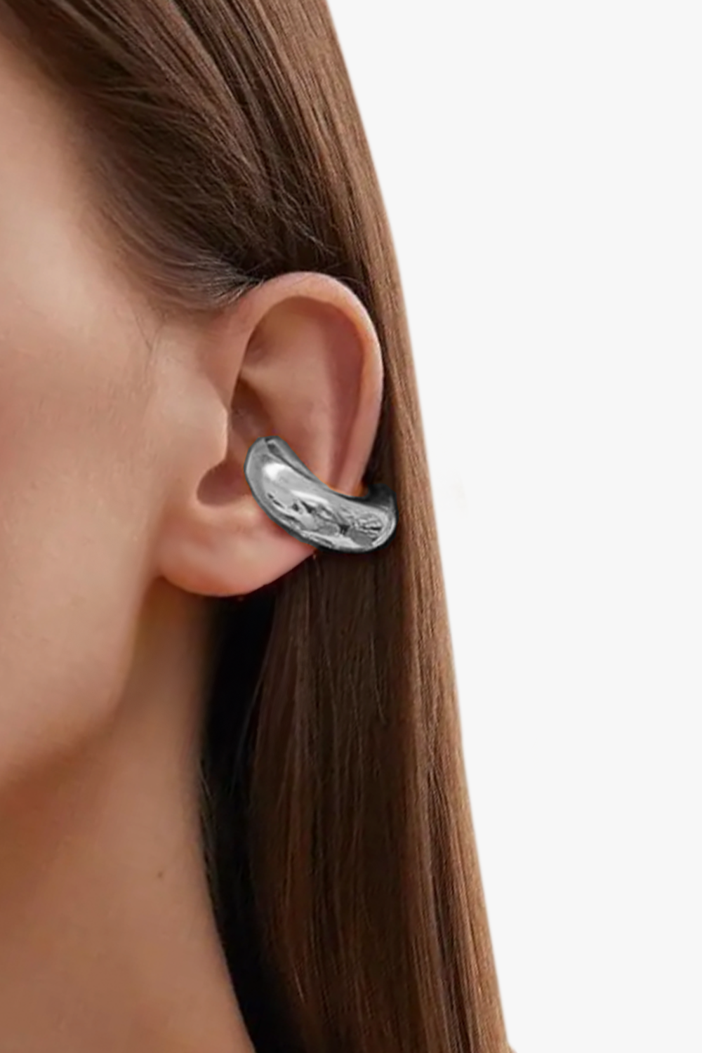 Ear cuff Platin plata