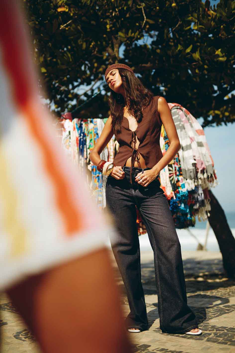 Jeans Wide Leg Clever azul