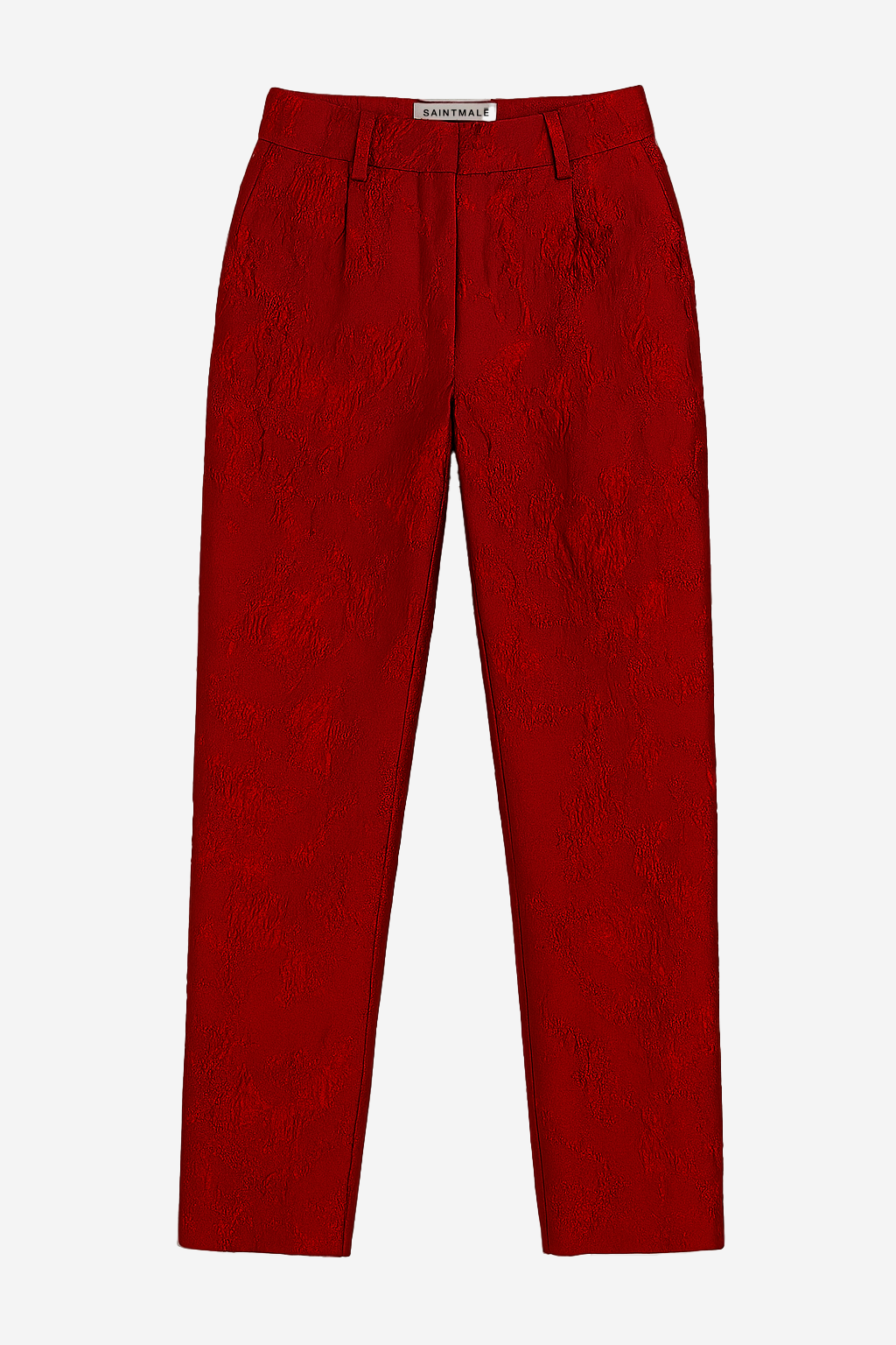 Pantalon Jacquard rojo