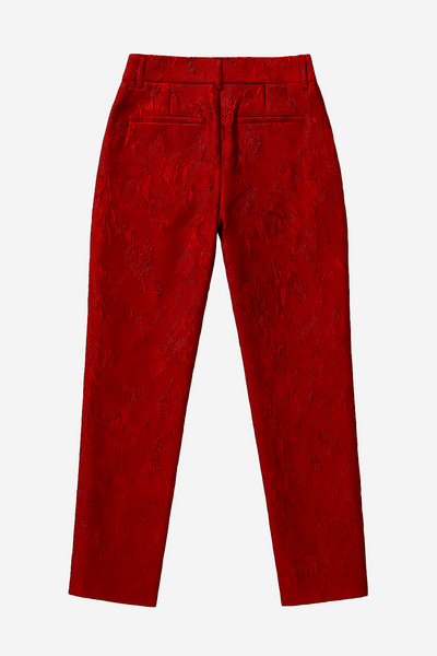 Pantalon Jacquard rojo