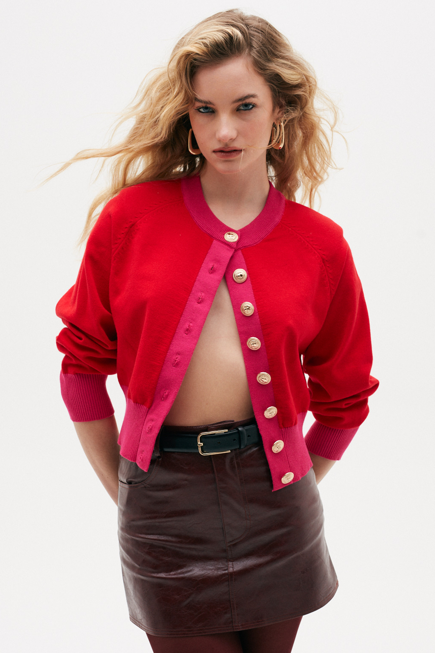 Chaleco Cardy rojo