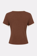 Polera baby tee cafe