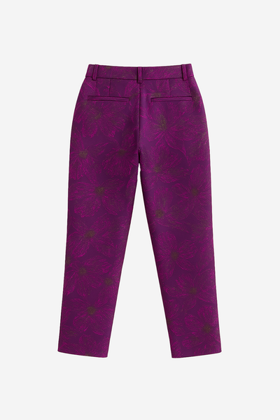 Pantalon Jacquard morado