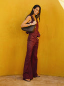 Pantalón lino Melt burgundy