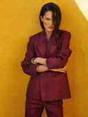 Blazer lino Ultim burgundy