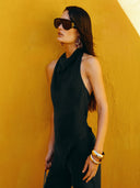 Top cupro Ferb negro