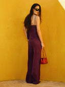 Pantalón Cupro Estoni burgundy