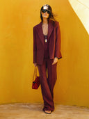 Pantalón Cupro Estoni burgundy