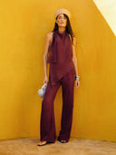 Top cupro Ferb burgundy
