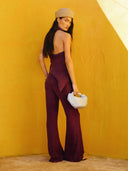 Pantalón Cupro Estoni burgundy