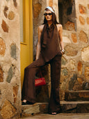 Pantalón Cupro Estoni cafe