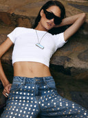 Jeans tachas Antonia celeste