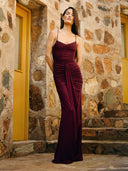Vestido Letonia burgundy