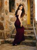 Vestido Letonia burgundy
