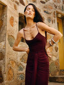 Vestido Letonia burgundy