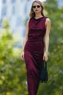 Vestido Poley burdeo