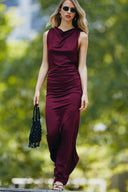Vestido Poley burdeo