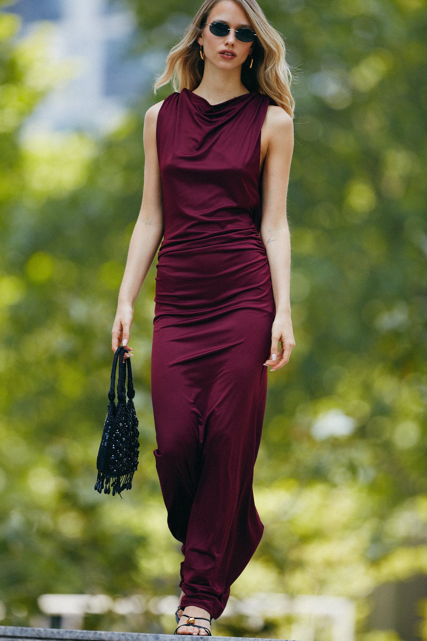 Vestido Poley burdeo