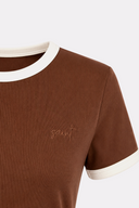 Polera baby tee cafe