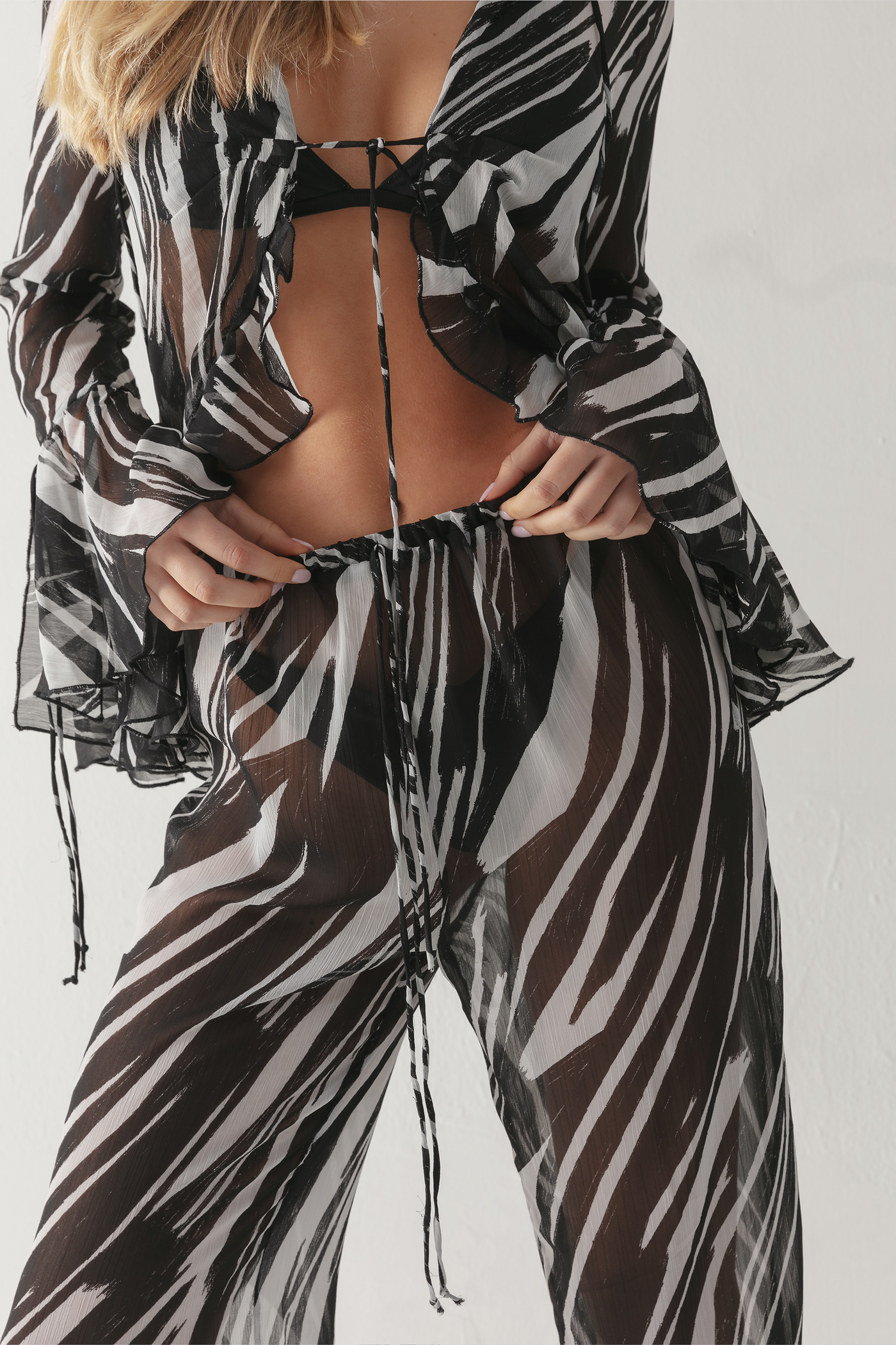 Blusa gasa cebra