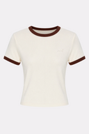 Polera baby tee beige