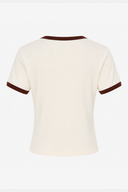 Polera baby tee beige