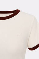 Polera baby tee beige