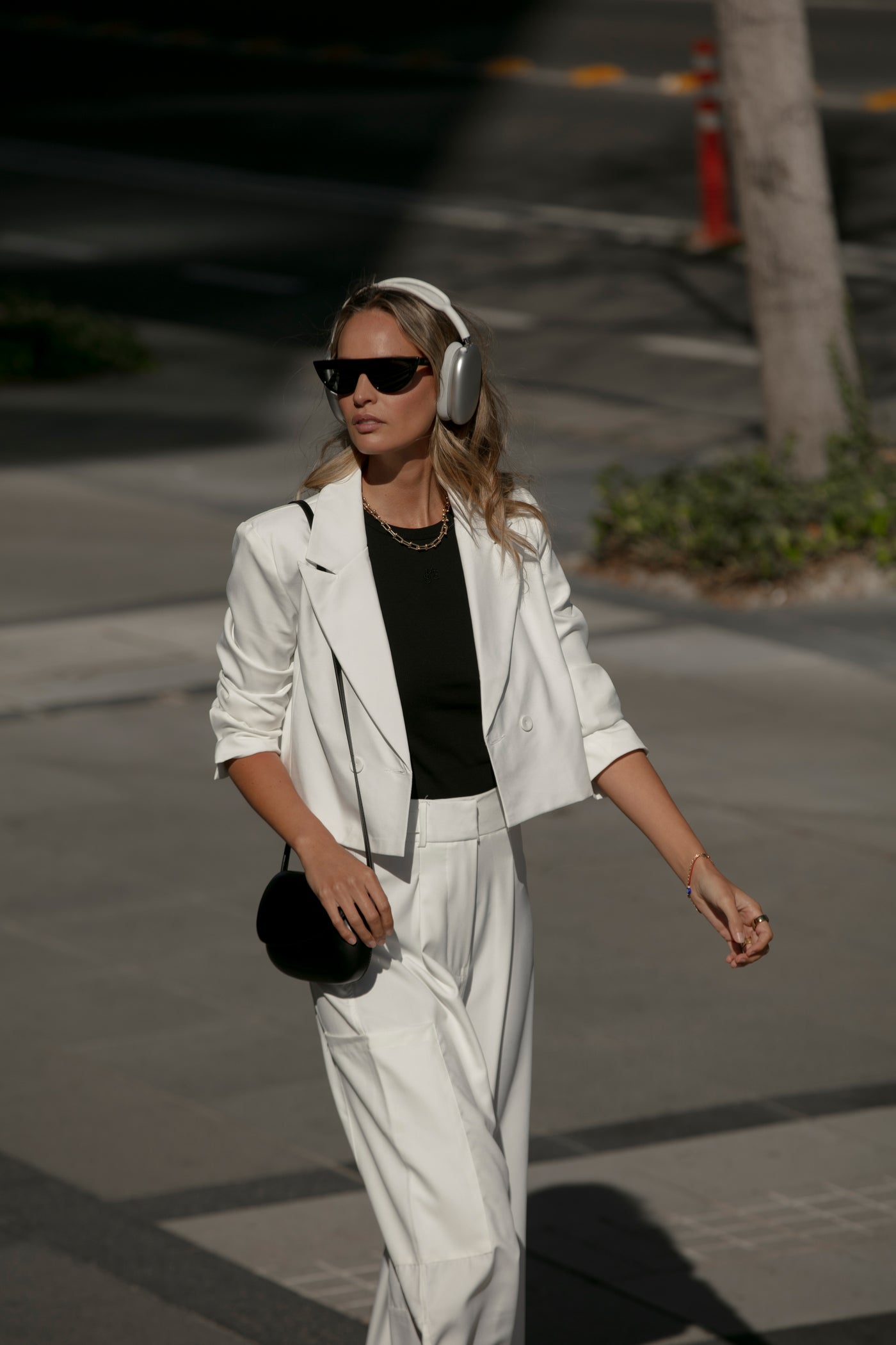 Blazer crop Times blanco