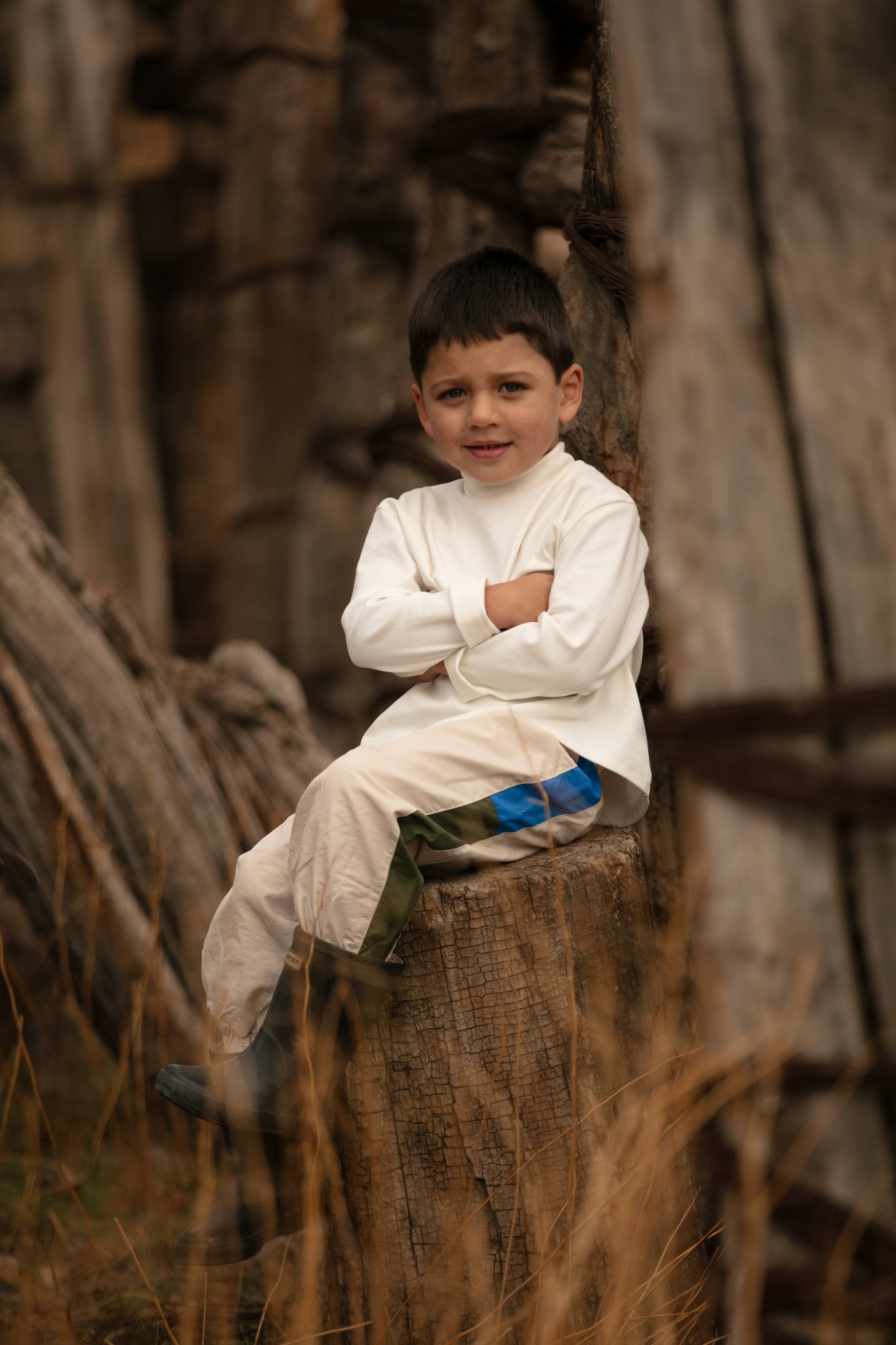 Polera kids Roberts blanco
