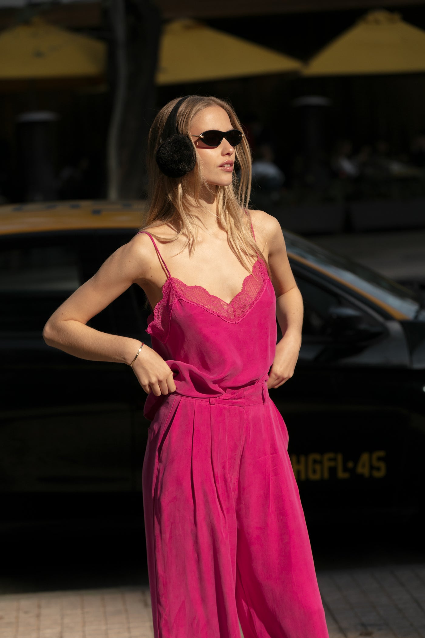 Top Cupro Ronnie fucsia